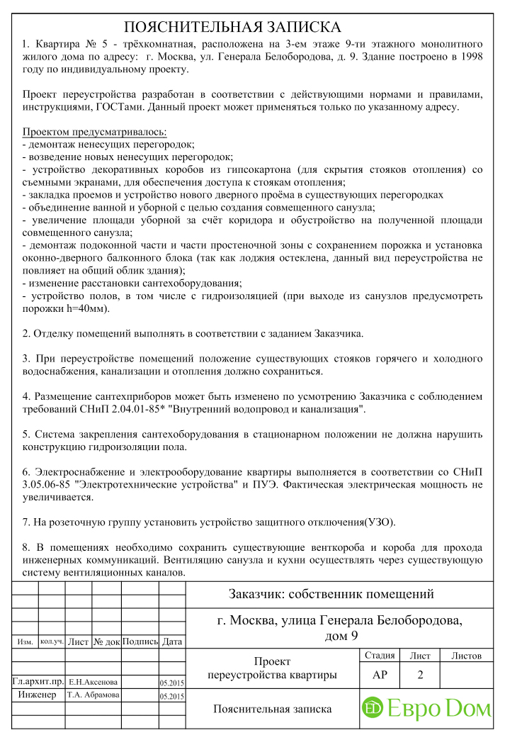 Перепланировка. Стиль: . Проект. Фото 2