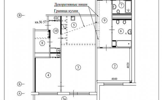 Перепланировка 3-комнатной квартиры 114 кв.м. по адресу г. Москва, Рублевское шоссе, д. 16. Фото 1