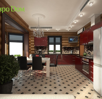 Дизайн интерьера коттеджа 235 кв. м в стиле модерн. Фото проекта
